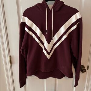 Tory Burch hoodie in wine and white. Size S.